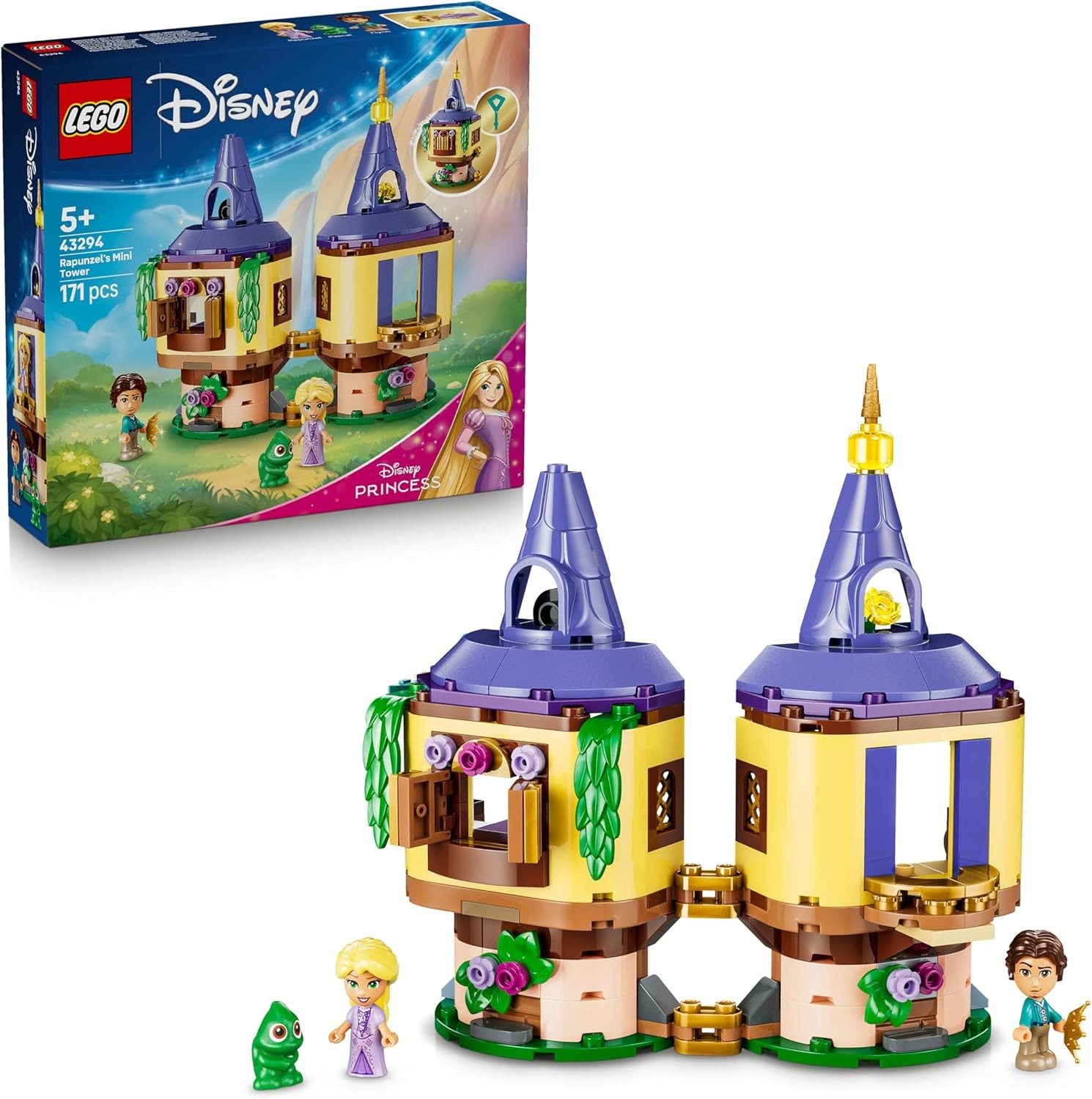 Lego Disney Multicolore 43294 Lego® Disney Mini Torre Di Princess Rapunzel Con Rapunzel, Flynn E Pascal - Immagine 10
