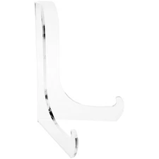Plymor Clear Acrylic Angle Easel w/ Shallow Support Ledges, 7.5" x 5.75" x 4.75"