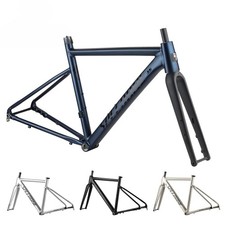 Telaio bici strada ghiaia con forcella in fibra di carbonio percorso interno telaio 700C