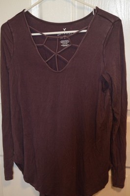 american eagle soft and sexy long sleeve blouse