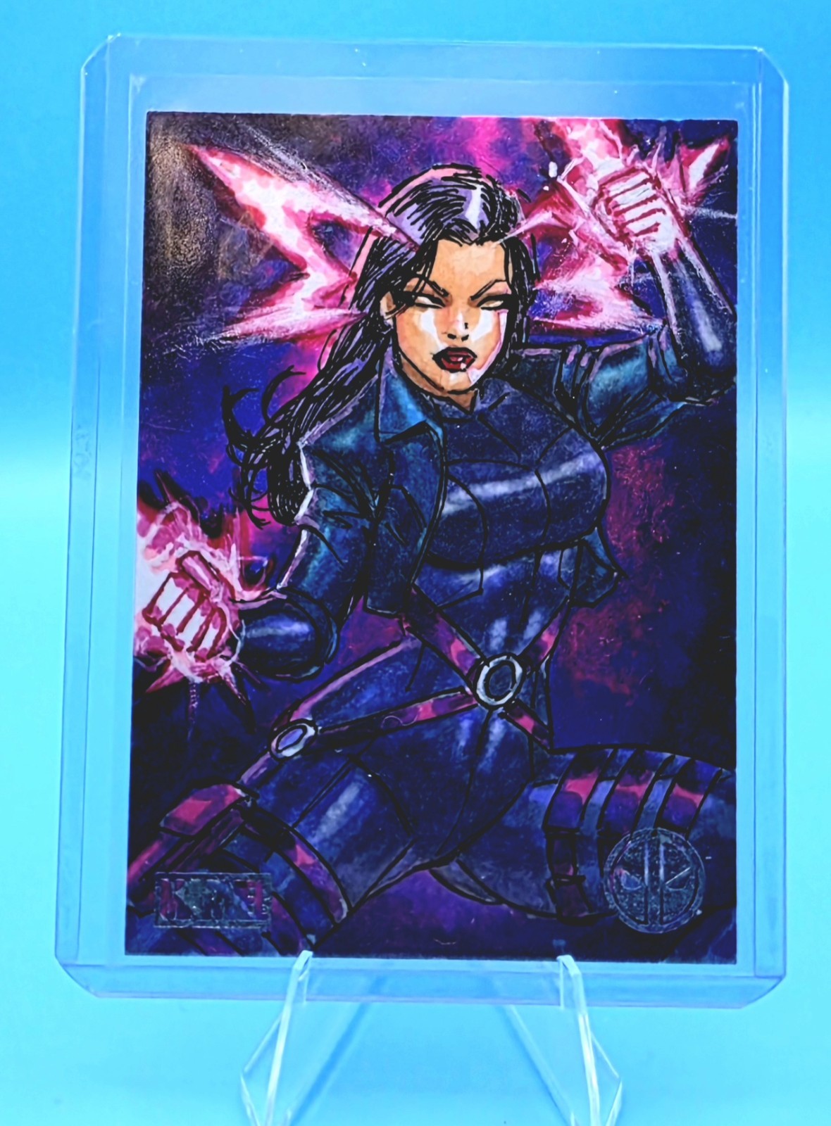 2025 Topps Chrome Deadpool Sketch Card 1/1 Original Art Sherwin Santiago Psylock