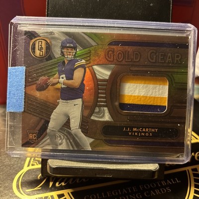 2024 Panini Gold Standard - Gold Gear J.J. McCarthy #GG-JMY /49 MEM, RC)