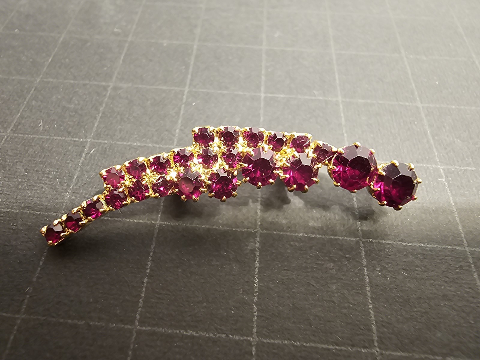 Multiple Stone Red Gemstone Brooch - image 1