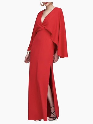HALSTON Olaya Crepe Gown Size 8US MSRP $595