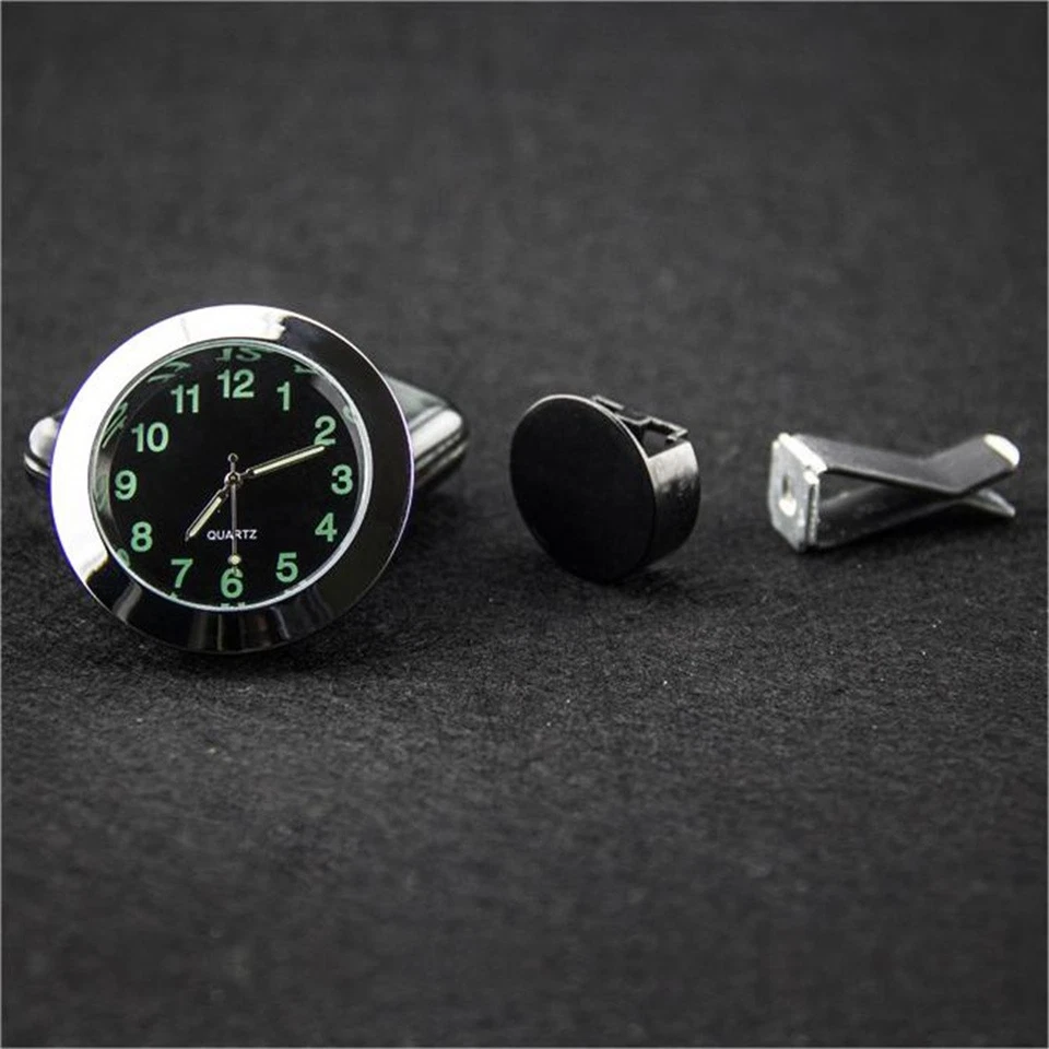 Pocket Small Mini Luminous Quartz Analog Watch Stick-On Clock For Car Boat Bike - Image 4 of 4