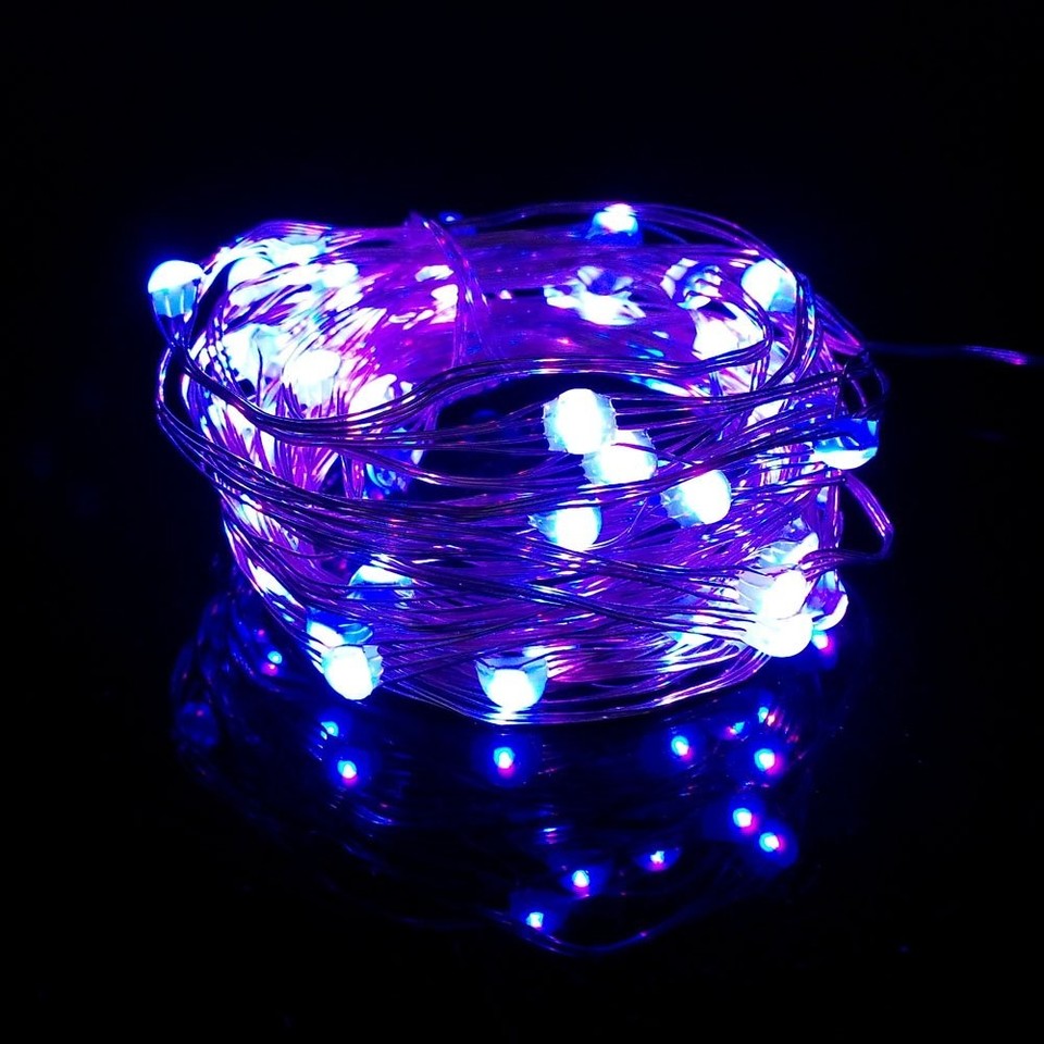 Multi Rope Light 2 Pack Multi Color Changing String Lights,Battery Powered LED String ...
