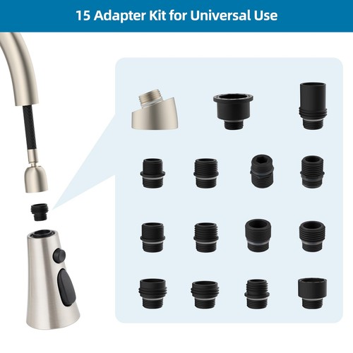 Universal Küchenarmatur Kopf mit 15 Adaptern mit Moen/Pfister/Peerless/Koh... - Bild 2 von 7