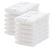 Lovely Care 12 Pack Muslin Burp Cloths 100 Cotton Muslin Cloths Large 20''x10''