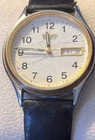 Seiko Watch Men 35mm White Dial Two Tone Daydate Round 7N43-8A99 New Battery