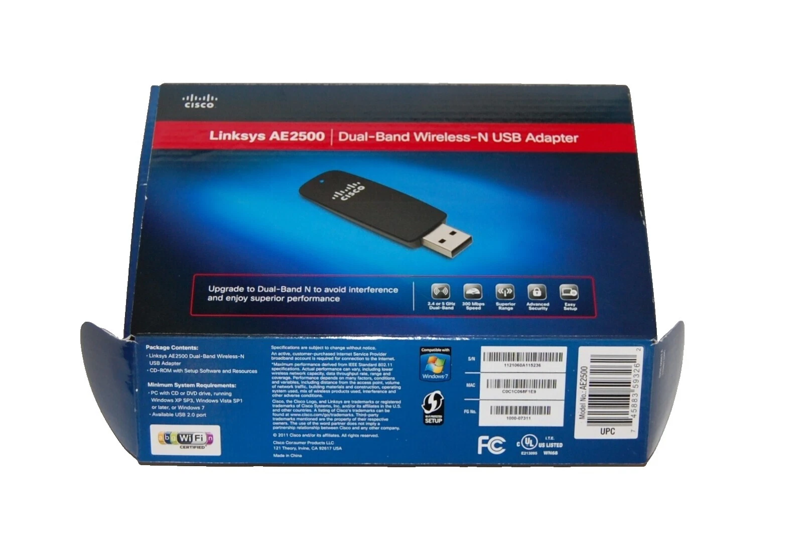 Linksys USB rede Wi-Fi USB Adaptadores/dongles