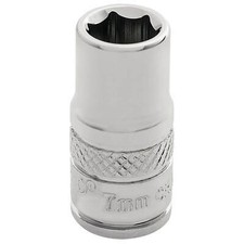 Image of Draper 1/4" Drive Polished Finish Hexagon Socket Metric 7mm