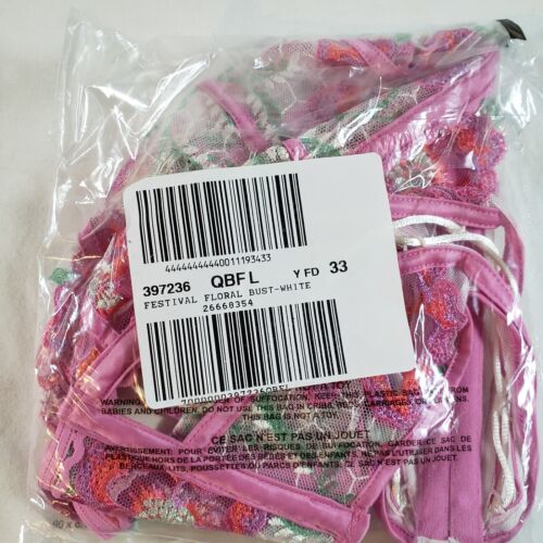 Victoria's Secret For Love and Lemons Festival Floral Bustier Large Pink Weiß - Bild 4 von 5