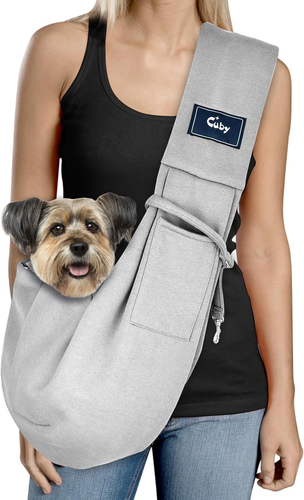 Adjustable Crossbody Pet Puppy Small Dog Cat Sling Carrier With Pocket
