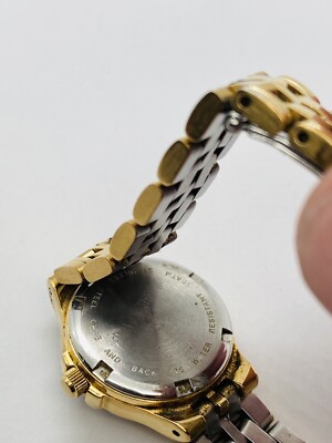 6.5” VINTAGE BOEING 25 YEARS WORK GOLDTONE WOMENS WATCH NEW  display picture 1