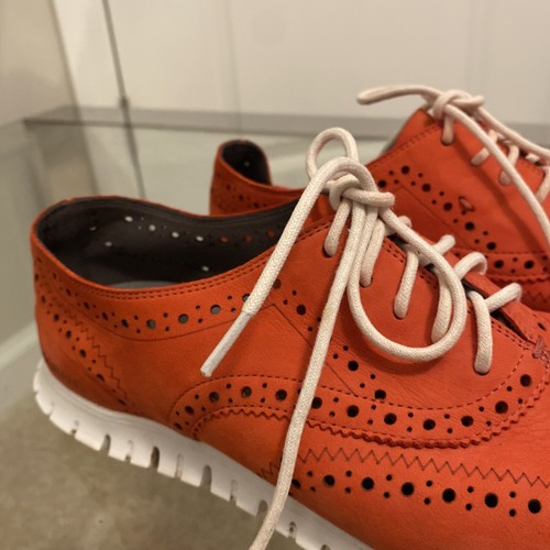 Cole Haan Womens Zerogrand Wing Ox Citrus Red Nubuck Size 9 B W02580 EUC - Picture 4 of 12