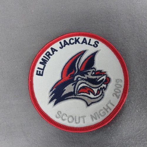 Elmira New York NY Jackals SCOUT NIGHT 2009 3" Iron On Patch Minor League Hockey - Picture 1 of 2