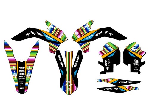 2013-2014 SX SERAPE Black Senge Graphics Kit Compatible with KTM - Bild 1 von 10