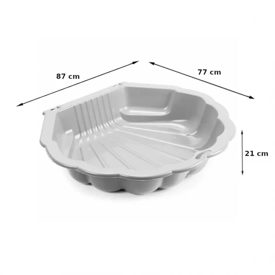 Shell Clam Shaped Plastic Sandpit Outdoor Garden Fun Paddling Ball Pool Sand Pit - Image 2 of 2