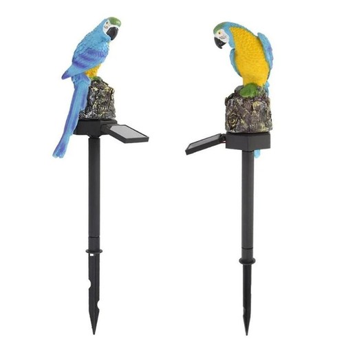 Statue Garden Parrot Resin Solar Medium Modern Novelty Multicolor Weatherproof - Picture 10 of 26