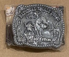Vintage 1996 Hesston National Finals Rodeo NFR - Youth Size Belt Buckle w/Insert