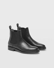 Club Monaco Dark Blue Leather Chelsea boots men Sz 11.5 Made in Italy 329