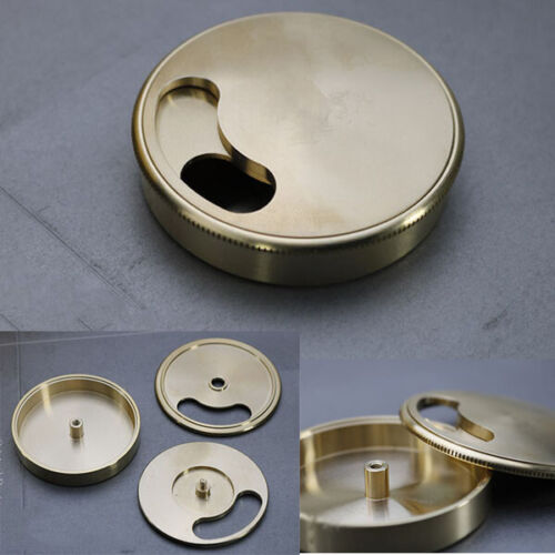 Brass EDC Storage pills Box Tea Can Container Metal Portable Ashtray  - Afbeelding 1 van 7