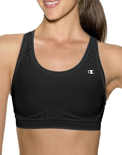 Neu mit Etikett Champion Damen Marathon Sport Lauf-BH schwarz High Impact Größe Medium