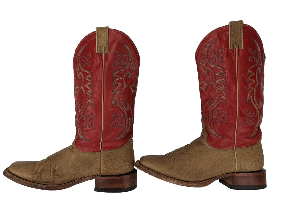 Botas de cowgirl ocidentais femininas Nocona LD8906 penas lisas e completas avestruz tamanho 9B - Imagem 4 de 4