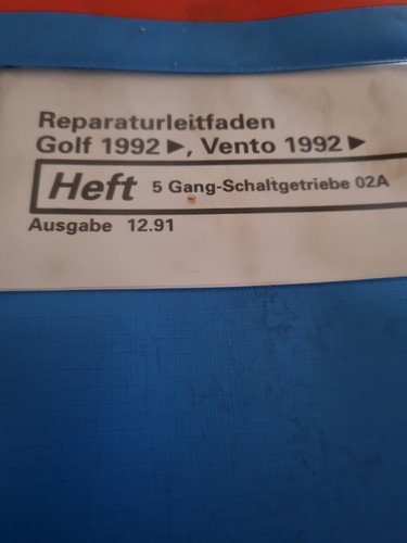 Reparaturleitfaden VW Golf 92 Vento 92- 5-Gang Schaltgetriebe 02A