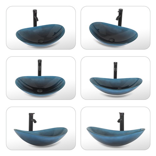 ELECWISH 28 In Bathroom Vanity Set Wood Floating Cabinet W/ Mirror Vessel Sink - Bild 33 von 41