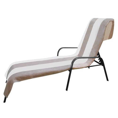 Superior Cabana Cotton Lounge Chair Cover, Outdoor Towel/Chaise Furniture Cov... - Picture 2 of 11
