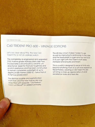 Reloj Christopher Ward C60 Trident Pro 600 Vintage 38mm En Caja Original - Imagen 14 de 18