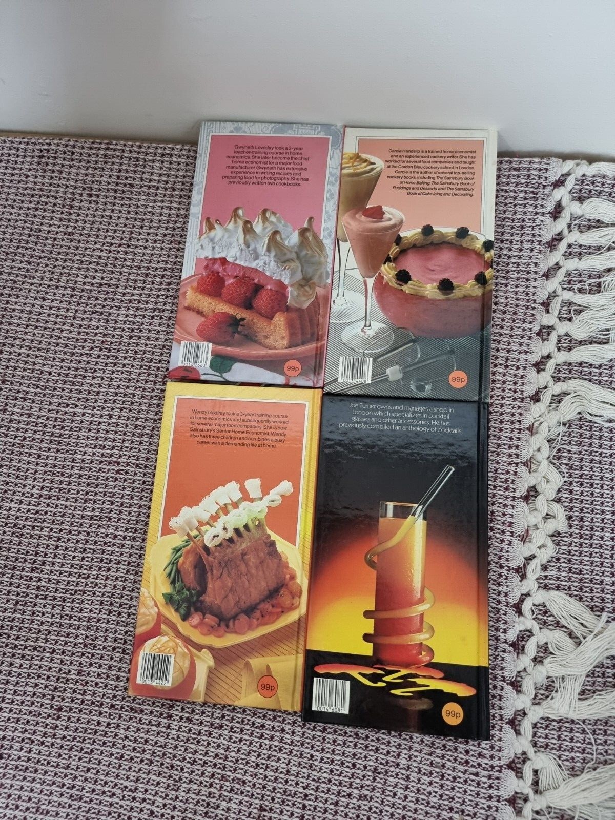 4 Sainsbury books of cooking with eggs/Cocktails/entertaining/mixer