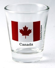 CANADA FLAG SHOT GLASS SHOTGLASS