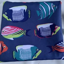 Caribbean Joe Fabric Shower Curtain Tropical Fish Ocean Bath Beach House Cottage