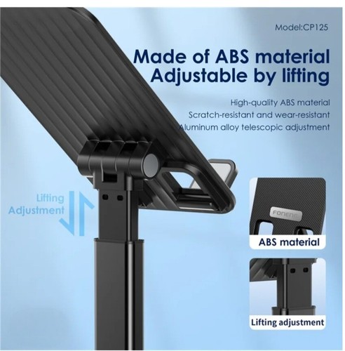 2 Pack Adjustable Cell Phone Tablet Stand Folding Universal Stand Black & White - 第 7/9 張圖片