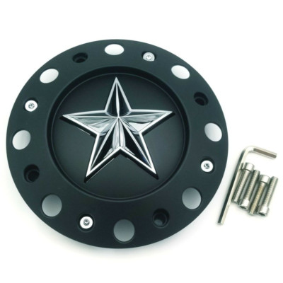 KMC XD 775 Rockstar Matte Black Wheel Center Hub Cap 8 3/8'' OD 1001775B Short