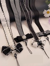 Short / Long Halter-neck Camellia Phone / Keychains / ID Lanyard