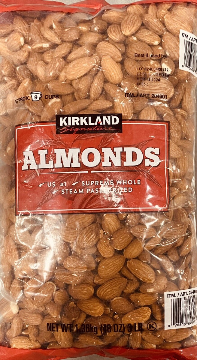 KIRKLAND Signature #1 US Supreme Whole Steam Pasteurized Almonds