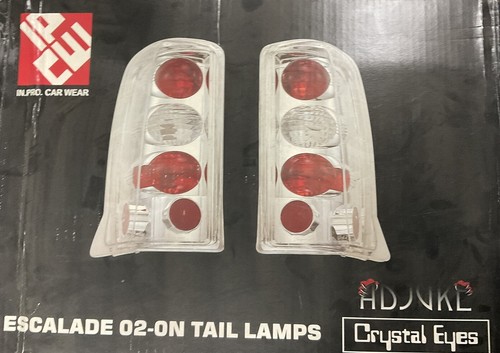 Escalade 02-on Chrome Tail Lights In Pro Car Wear Crystal Eyes