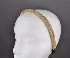 Gold headband braid braided hair band sparkly headband skinny narrow