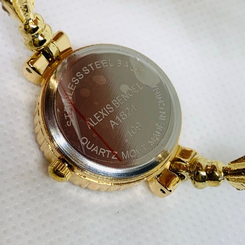 Alexis bendel gold tone ladies wrist watch quartz analog 23mm running - Picture 7 of 7