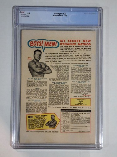 Avengers 23 CGC 8.5 White Pages! - Picture 2 of 2