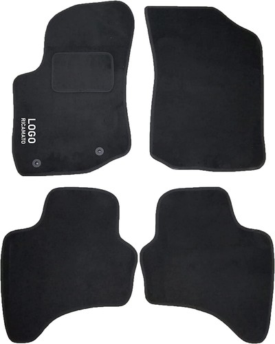 Tappetini Auto Per Fiat 500 3P 2012-2022 - Personalizzati, Logo Ricamato, Bordo Blu, Antiscivolo - Foto 10