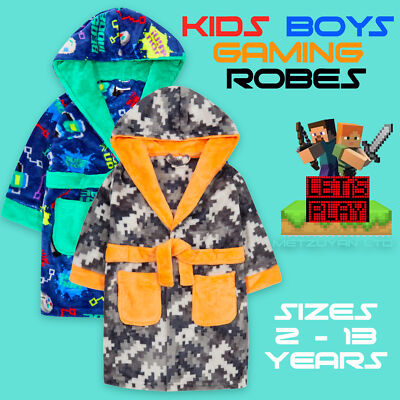 Minecraft Robe Kids Kids Infant Hooded Game Robe Minecraft Design Novelty Dressing Gown ...