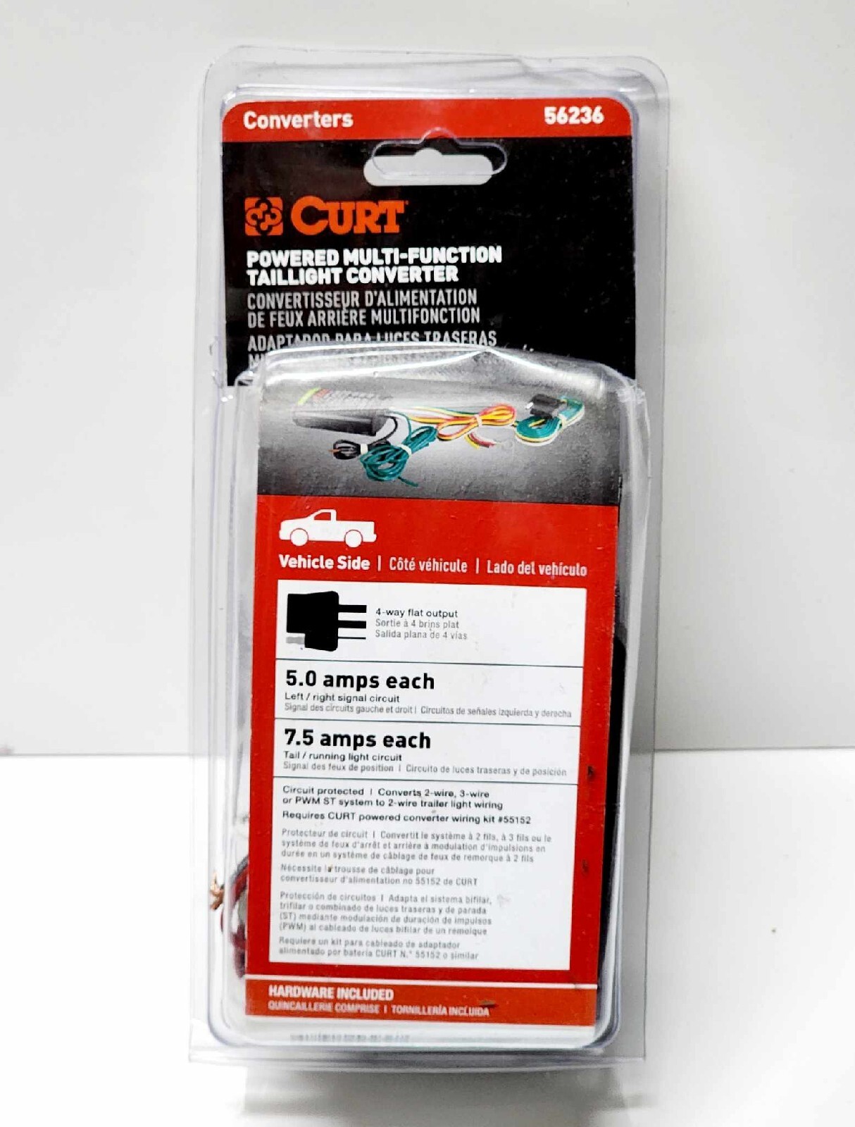 Curt 56236 WeatherResistant MultiFunction Trailer Tail Light