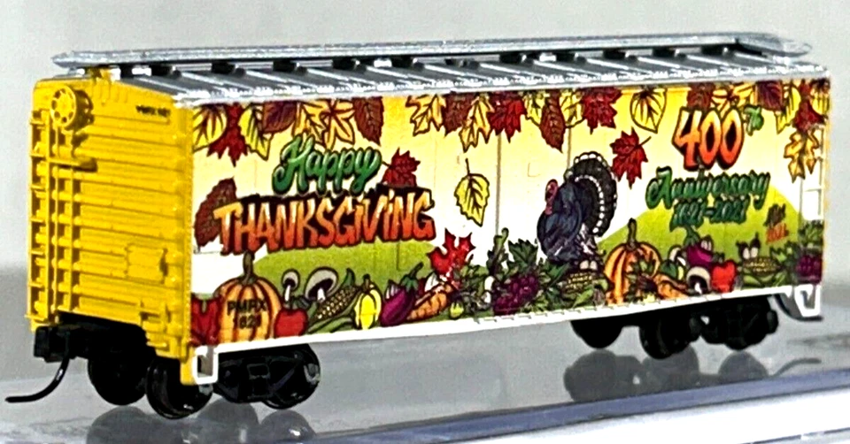 ATLAS N SCALE 40' PLUG DOOR BOX CAR THANKSGIVING SPECIAL 50006042 - Image 3 of 3