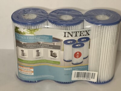 3 Intex Pool Filter Cartridge A C #29003E Tri-Pack