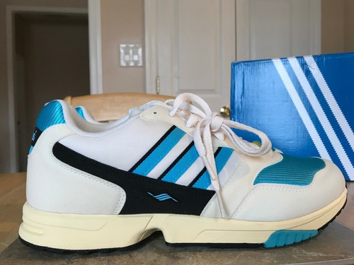 SIZE: 10.5 ADIDAS ZX1000 C FW1485 MEN'S SHOES RETRO CREAM WHITE BLACK BLUE - Picture 3 of 10