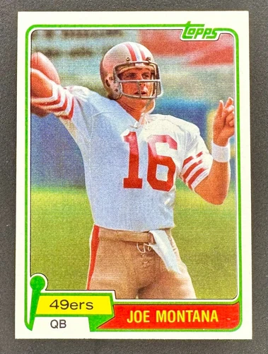 🔥 1981 Topps Joe Montana #216 – Vintage HOF RC – EX-MT